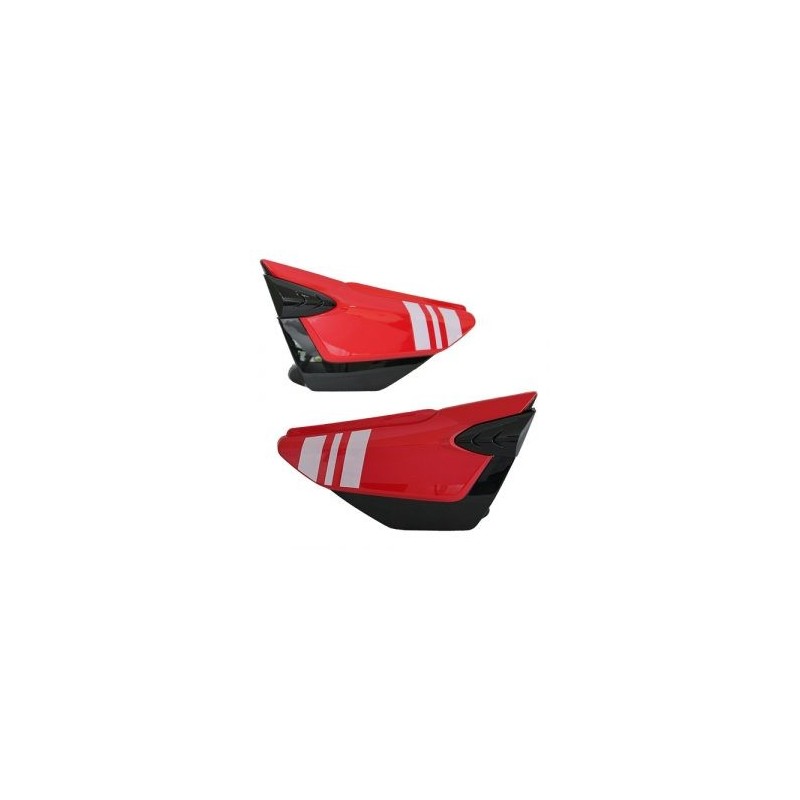 TAPAS LATERALES DT 125 SPORT ROJO BLANCO